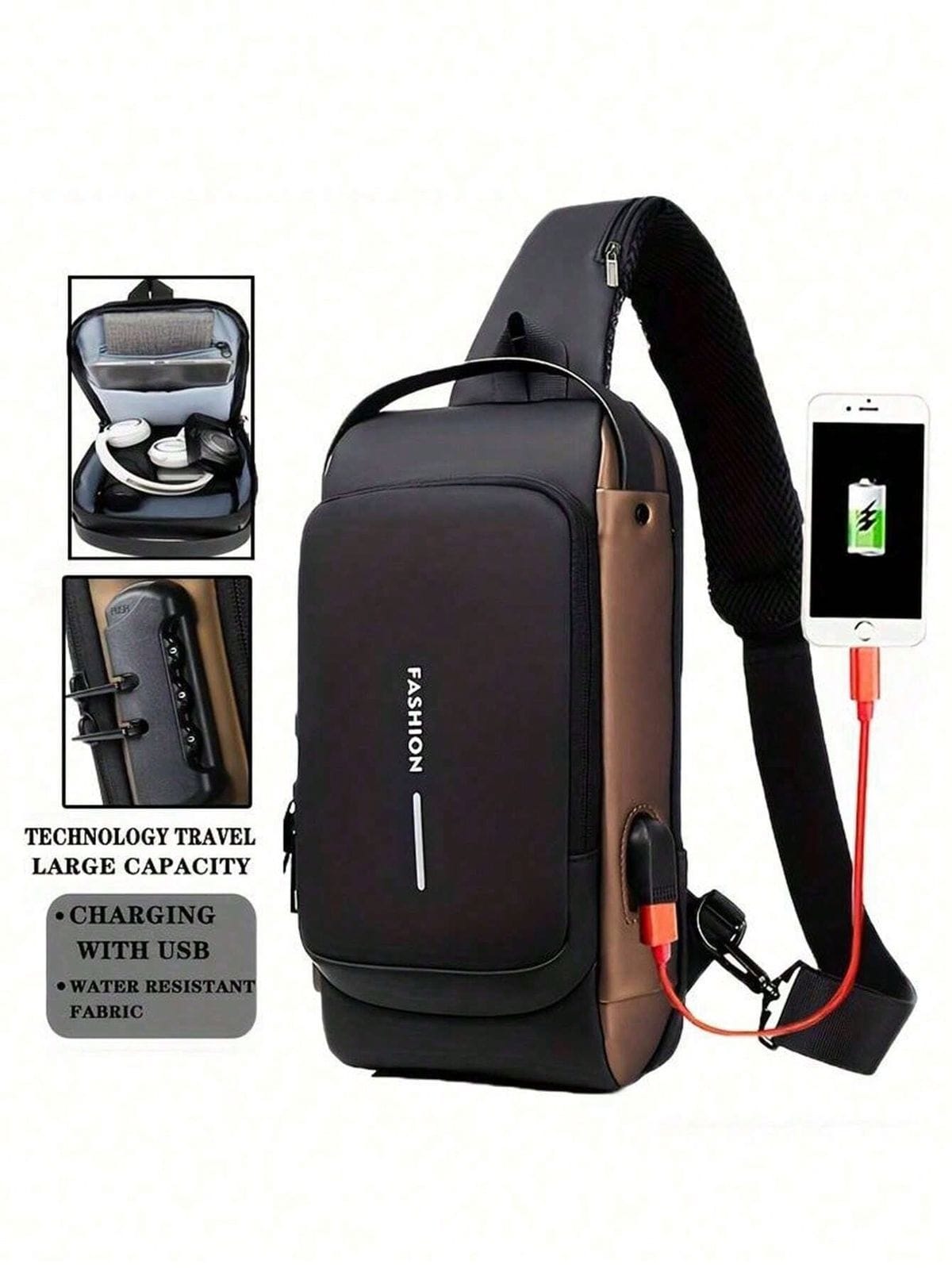 New Imported Fashion Anti-Theft Sling Shoulder Bag, Waterproof with Password Lock